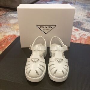 Prada women's soft cage rubber sandals - Size 9